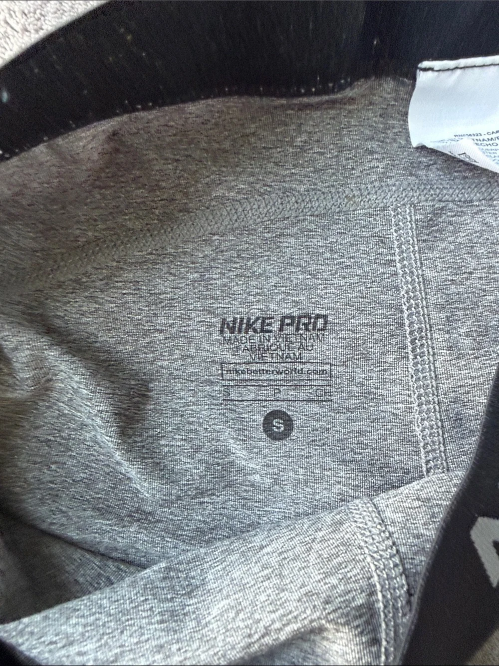 Nike Kids Black Crop Tee with Blue and Gray Pro Shorts